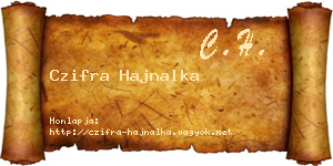 Czifra Hajnalka névjegykártya